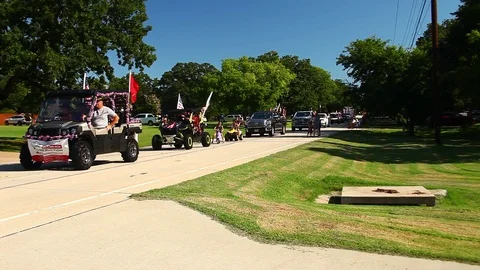 Fourth of July 2017 Double Oak Texas Parade. Stockbeeldmateriaal 77285223