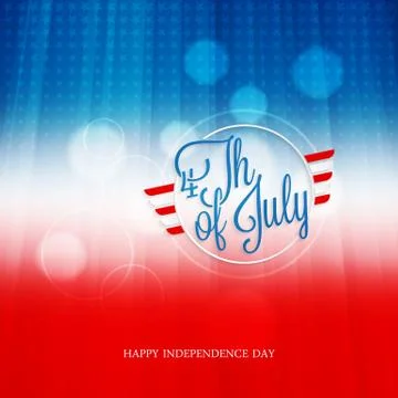 Fourth of july abstract light background Illustrazione stock