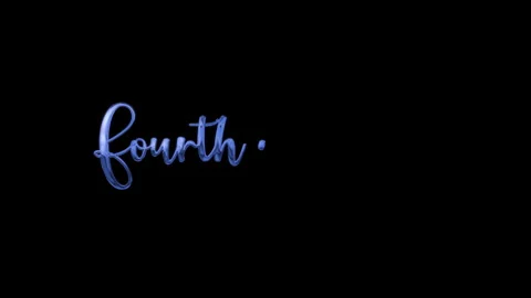 Fourth of july animation blue text proclaims a festive fourth of july. Stock Footage 311907860
