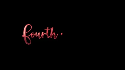 Fourth of july animation red cursive text proclaims a vibrant fourth of july. Stock Footage 311907941