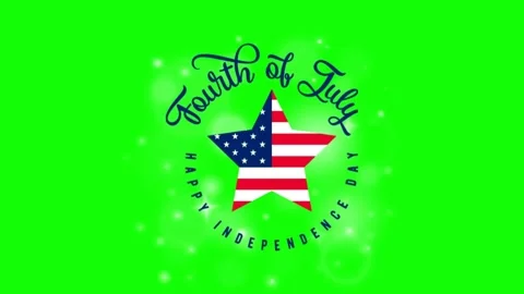 Fourth of july animations green screen Stock Footage 197209576