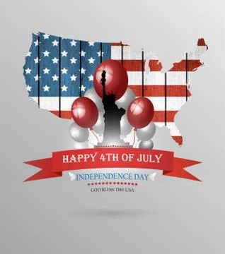 Fourth Of July Background Stock Illustration