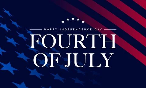 Fourth of July background, US Independence Day, USA flag 库存插图