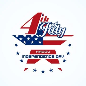 Fourth of July badge Stock Illustration