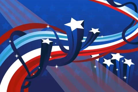 Fourth of july banner Stock Illustration