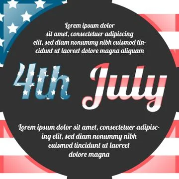 Fourth of July banner Stock Illustration