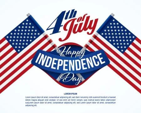Fourth of July banner Stock Illustration
