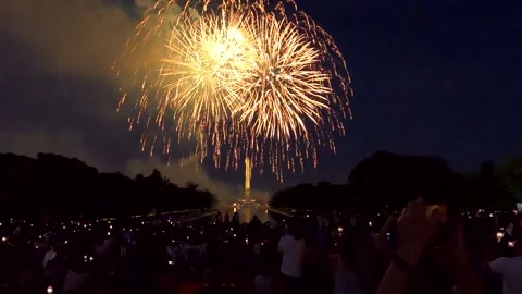 Fourth of July celebration in DC ends with fireworks show, US, US - 05 Jul 2022 스톡 동영상 204159387