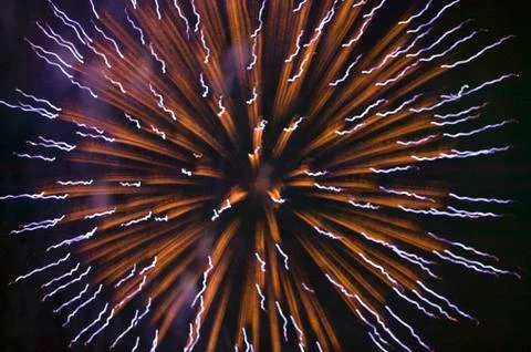 Fourth of July celebration with fireworks exploding, Independence Day, Ojai, Stock Photos