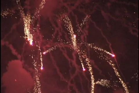 Fourth of July Fireworks 3 Stock Footage 297592