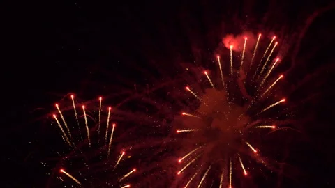 Fourth of July Fireworks Stock Footage 338349888