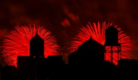 Fourth of July fireworks Stock Photos