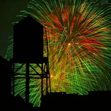 Fourth of July fireworks Stock Photos