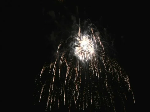 Fourth of July Fireworks at the Rose Bowl, Pasadena, California Stock Footage 702353