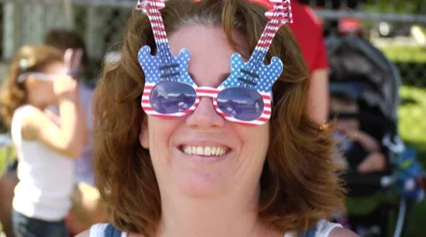 Fourth of July glasses Stock Footage 67752195