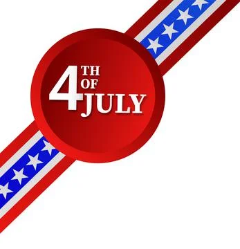 Fourth of July greeting card template. July 4 USA.USA celebration with confetti Stock Illustration