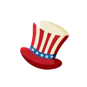 Fourth of july hat illustration Stock Illustration