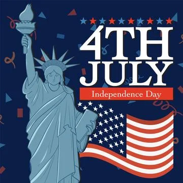 Fourth of July Independence Day Vector Illustration イラスト素材