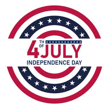 Fourth of July Independence Day vector illustration with patriotic stars an.. Stock Illustration