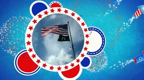 Fourth of July Intro Stock Footage 50758424