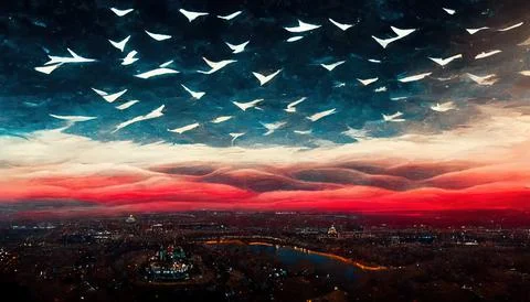 FOURTH OF JULY MURMUR v03 Stock Illustration