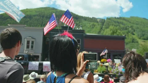 Fourth of July parade Stock Footage 92836222