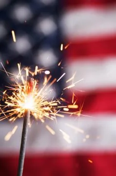 Fourth of July Sparkler Foto stock