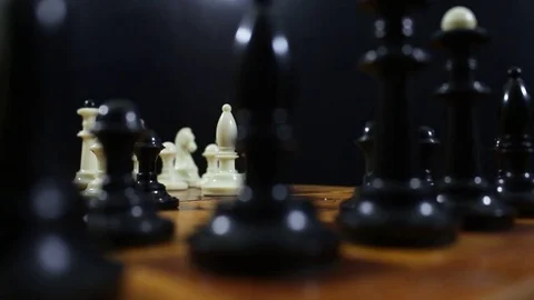 Fourth move a chess game Stock Footage 77279236