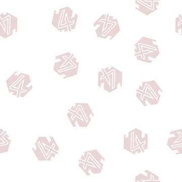 Fourth number glyph seamless pattern Stock Illustration