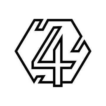 Fourth number line icon vector illustration Stock Illustration
