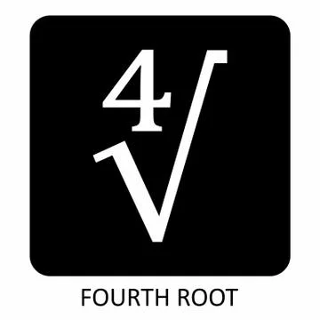 Fourth root icon Stock Illustration