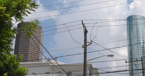 Fourth Ward Houston Perspective | Dramatic Low-Angle View of Downtown Stock Footage 303339680