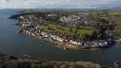 Fowey, Cornwall 4K Drone Footage Stock Footage 172607492