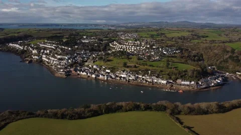 Fowey, Cornwall 4K Drone Footage Stock Footage 172609146