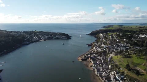 Fowey, Cornwall 4K Drone Footage Stock Footage 172609827