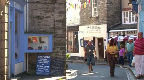 Fowey Fore Street Stock Footage 8951586