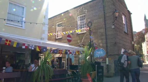 Fowey Town Quay Stock Footage 8951533