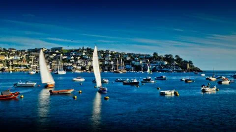 Fowey yachts Stock Photos