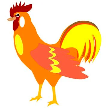 Fowl cock Stock Illustration