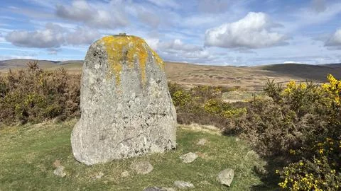 Fowlis Wester Stone Circle. Ancient Pict medieval monument. Stock Photos