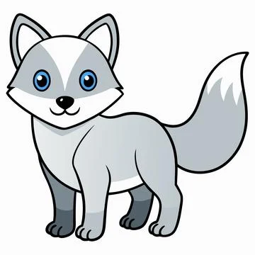 Fox Animal isolated flat vector illustration Stock Illustration