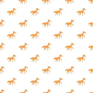 Fox animal seamless pattern creating repeat design background 스톡 일러스트