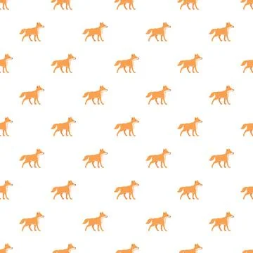 Fox animal seamless pattern repeat design background 库存插图