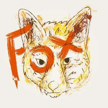 Fox art Stock Illustration