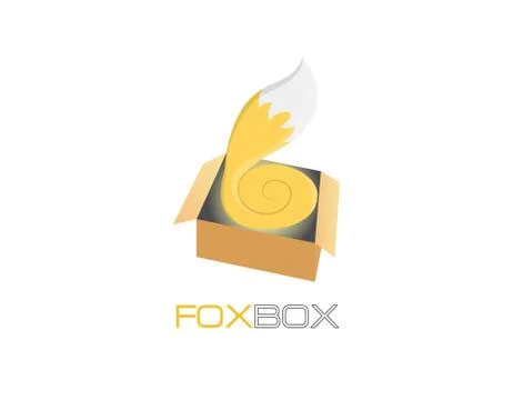 Fox box logo Stock Illustration