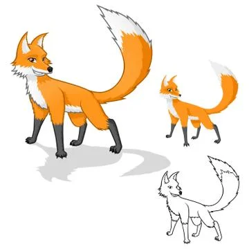 Fox Cartoon Character Stock Illustration