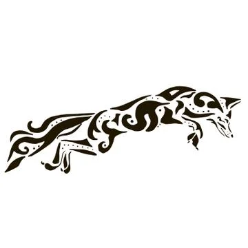 Fox for coloring Illustrazione stock