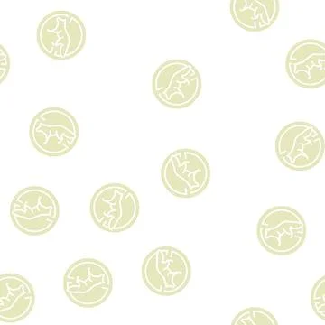 Fox control glyph seamless pattern Stock Illustration