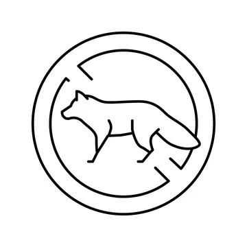 Fox control line icon vector illustration Stock Illustration