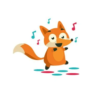 Fox On The Dancefloor Stock Illustration